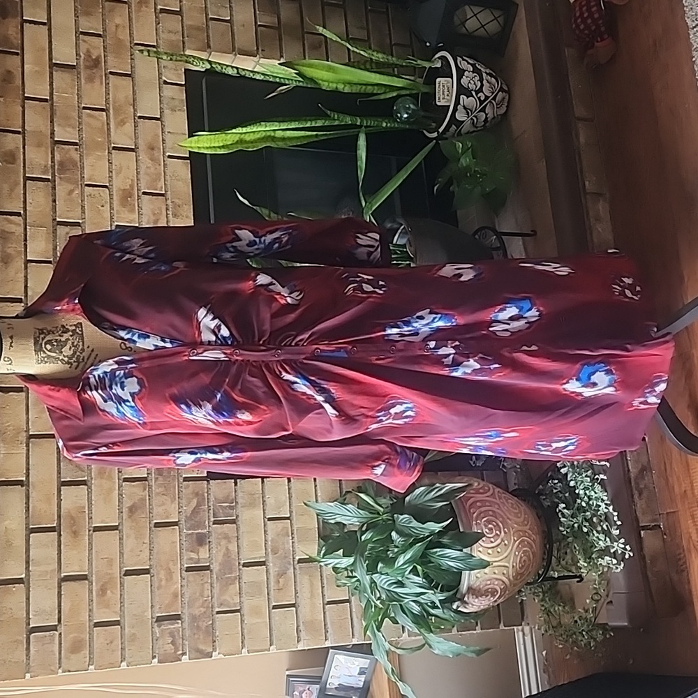 SCOOP Full Length Button Down Maxi Dress Long Sleeve